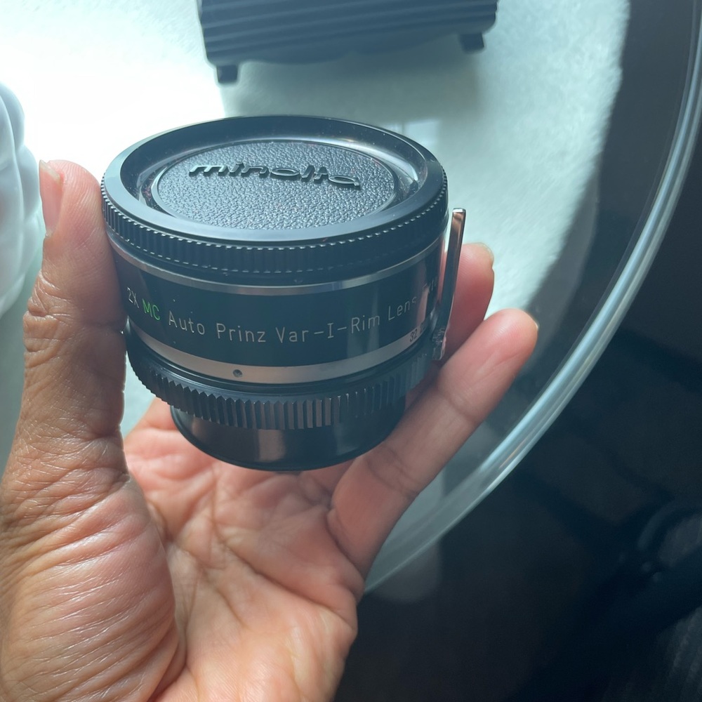 Genuine Minolta 2x Auto Prinz Var-I-Rim Lens Extender w/ Case SLR Cameras